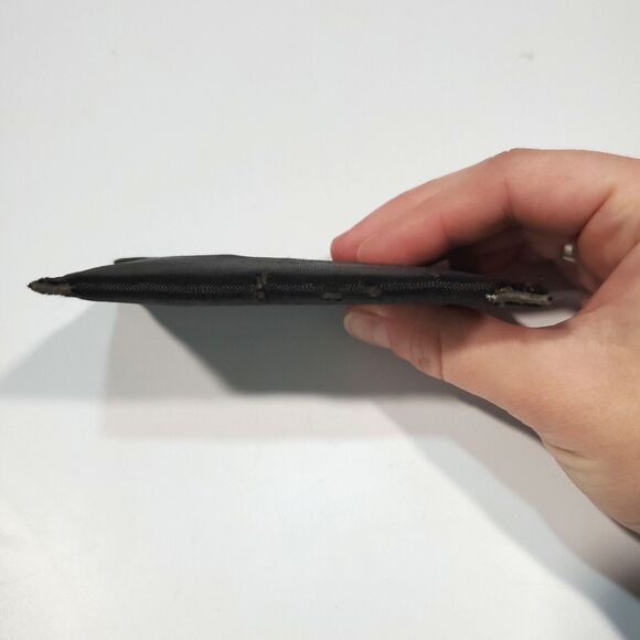 VTG Leather Black Clutch Purse Bag Wallet LaRue Sassy Wrist Strap Mirror Y2K 90s - Picture 13 of 15